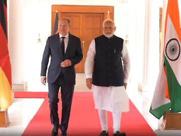 German Chancellor Scholz Arrives India To Hold Talks With PM Modi